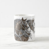 クライデール荷車を引くホースチーム コーヒーマグカップ (中央)