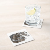 クライデール荷車を引くホースチーム スクエアペーパーコースター (インサイチュ)