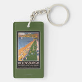クライドの海岸のビーチの鉄道ポスターに沿う群集 キーホルダー (裏面)