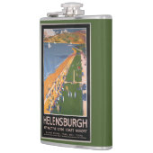 クライドの海岸のビーチの鉄道ポスターに沿う群集 フラスク (左)