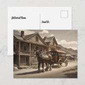 クライド・デール馬の引っ張りステージコーハ ポストカード (正面/裏面)