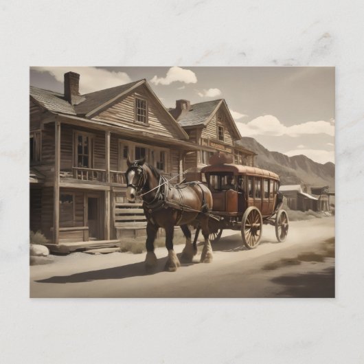 クライド・デール馬の引っ張りステージコーハ ポストカード (正面)