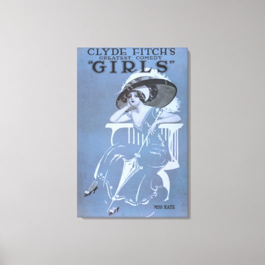 クライド・フィッチもっとも偉大のコメディ「女の子」劇場2 キャンバスプリント (正面)