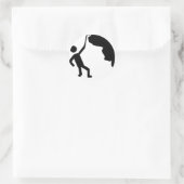 クライフハンガーフリークライマー登山アイコン ラウンドシール (バッグ)