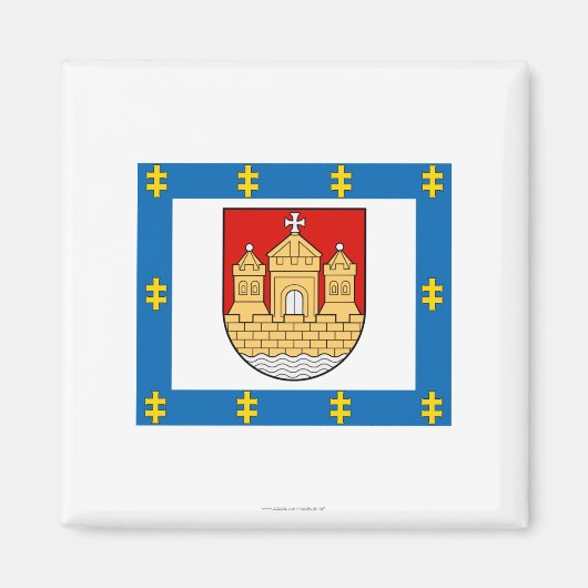 クライペダカウンティ国旗 マグネット (正面)
