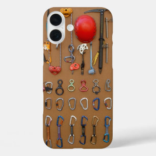 クライマーの機器 – 山の登山ギア iPhone 16 PLUSケース