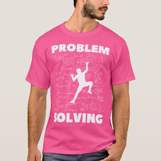 クライマーギフトの問題解決 – ロック登山Bould Tシャツ (正面)
