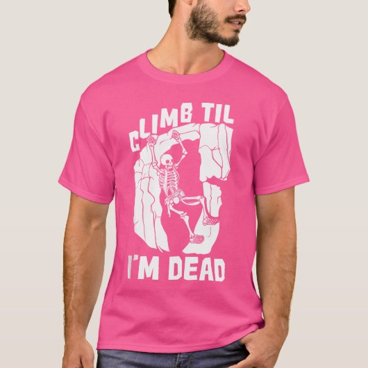 クライマースケルトン山登り – 登山家の岩 Tシャツ (正面)