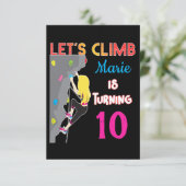 クライマー女子バースデーパーティカラフルに登ろう 招待状 (スタンド正面)
