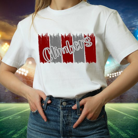 クライマー絵を描ストライプのTシャツ Tシャツ