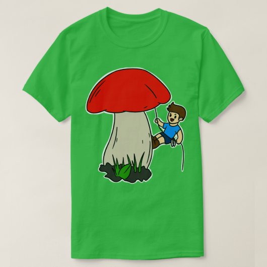 クライマー・キノコ Tシャツ (デザイン正面)