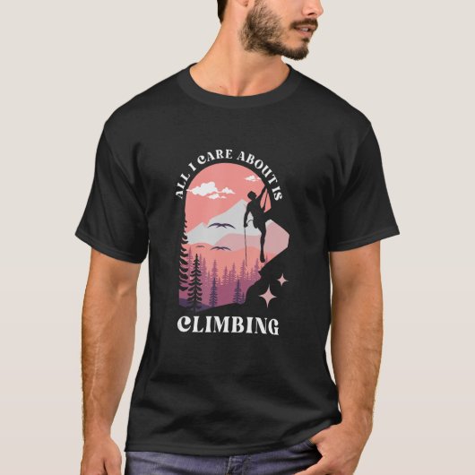 クライミングが好きな人のためのロッククライミング Tシャツ (正面)