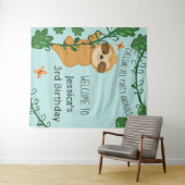 クライミングスロース ジャングル誕生日パーティー タペストリー (インサイチュ(横))