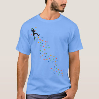 クライミングルートのデザインが面白い Tシャツ