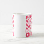 クライミング女子 ロック クライマー 登山家 コーヒーマグカップ (中央)