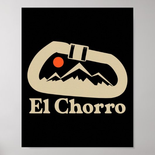 クライミング ラバー カラビナ El Chorro スペイン ポスター (正面)