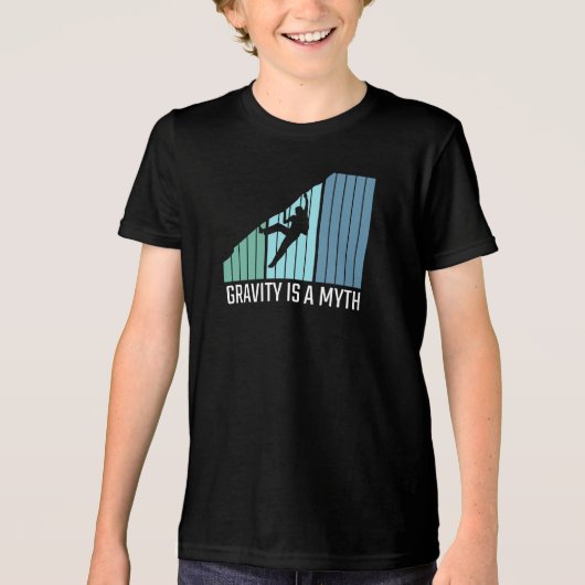 クライミング - 重力は神話 トライブレンドTシャツ (正面)