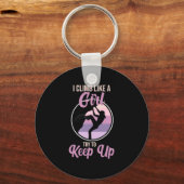 クライムガールマウンテンクライマーロック登山値リスト キーホルダー (正面)