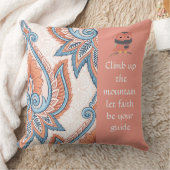 クライムザマウンテンペイズリーピーチ/ブルーピロー クッション (ブランケット)