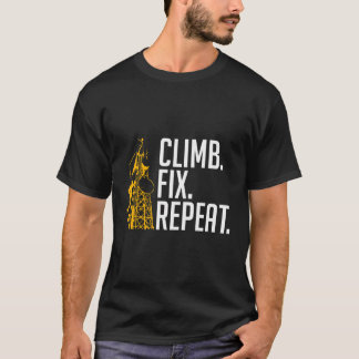 クライムフィックスリピーター塔クライマー Tシャツ