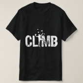 クライムボルダリングウォールクライマーロック登山山 Tシャツ (デザイン正面)