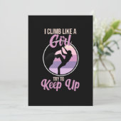 クライムライクガールマウンテンクライマーロック登山Lov サンキューカード (スタンド正面)