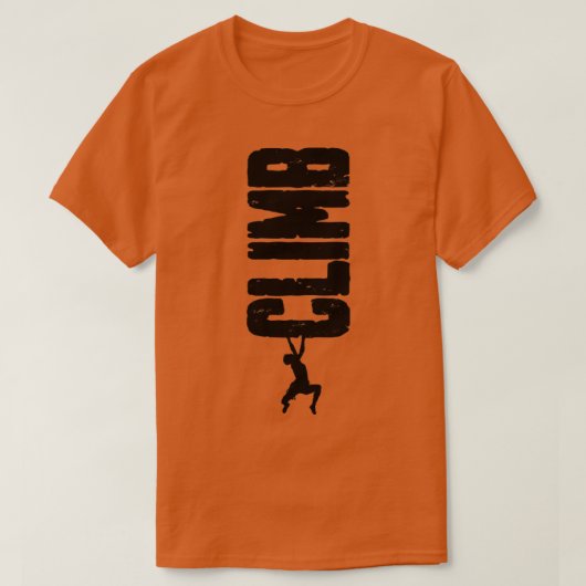 クライムロック登山ボルダリングヴィンテージ垂直Cl Tシャツ (デザイン正面)