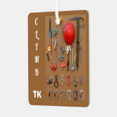 クライム:登山家ギア登山をテーマにしたメタルオーナ メタルオーナメント (正面左)