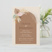 クライモダンボホベエ素朴ージュブラウン結婚ズ 招待状 (スタンド正面)