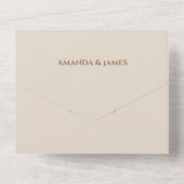 クライモダンボホベエ素朴ージュミント結婚ズ オールインワン招待状 (裏面)