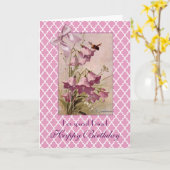 クラインパープルベルフラワーカンパニーラフレンド誕生日 カード (黄色い花)