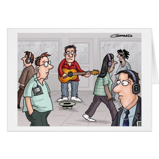 クライヴおもしろいゴダードの漫画カード (正面横)