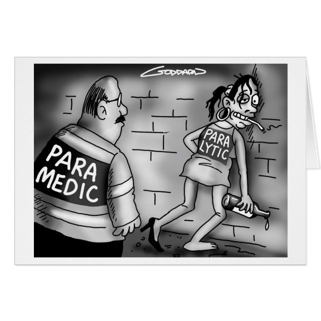 クライヴおもしろいゴダードの漫画カード (正面横)