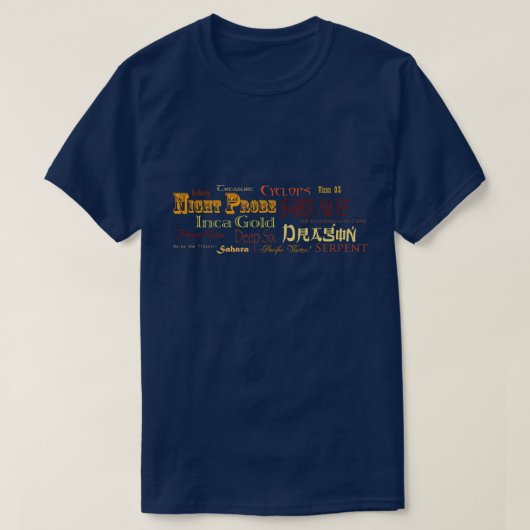 クライヴ・カッスラーファン Tシャツ (デザイン正面)