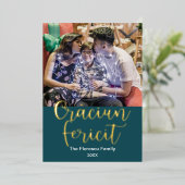 クラウアン・フェリシッド、ルーマニアエレガント・メリー・クリスマス 箔シーズンカード (立ち正面)