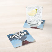 クラウア・ハワイ火山の旅行ポスター スクエアペーパーコースター (インサイチュ)