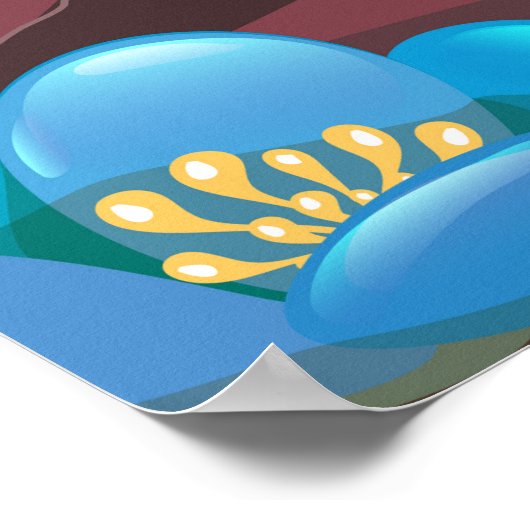 クラウア・ハワイ火山の旅行ポスター ポスター (角)