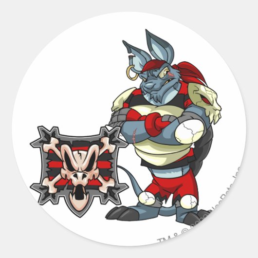 クラウクアイランドチームキャプテン1 ラウンドシール (正面)