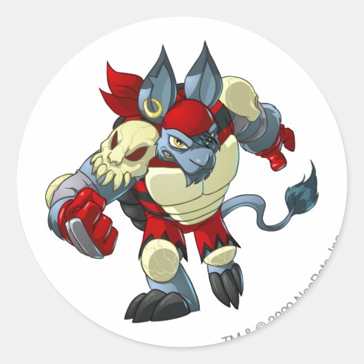 クラウクアイランドチームキャプテン2 ラウンドシール (正面)