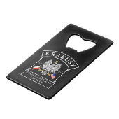 クラウシーポーランドアメリカンソサエティボトルオープナー クレジットカード栓抜き (裏面アングル)