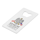 クラウシーポーランドアメリカンソサエティボトルオープナー クレジットカード栓抜き (裏面アングル)