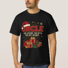クラウスおじさん - 伝説、神話、プレゼントを開ける人 Tシャツ
