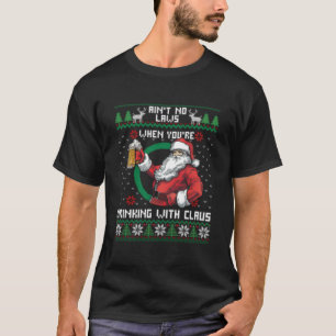 クラウスと飲んでいれば法もへったくれもない Tシャツ