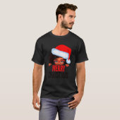 クラウス夫人 サンタ メラニン クリスマス ブラック 覗き見 クロース Tシャツ (正面フル)