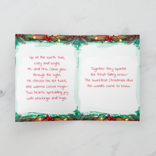 クラウス夫妻のスウィートなオールドファッション・クリスマス シーズンカード (内部)