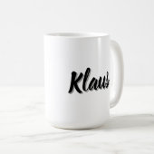 クラウス・メンスの名前 コーヒーマグカップ (正面右)