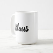 クラウス・メンスの名前 コーヒーマグカップ (正面左)