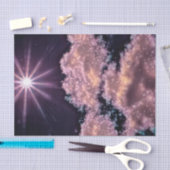 クラウズブルーパープルスカイサンセット銀河系スターズ 薄葉紙 (クラフト)