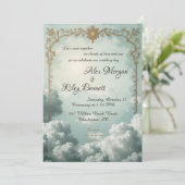 クラウズ・オブ・ラブ ヴィンテージ結婚式招待状 招待状 (スタンド正面)