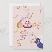 クラウディアの誕生日招待状 招待状 (裏面)